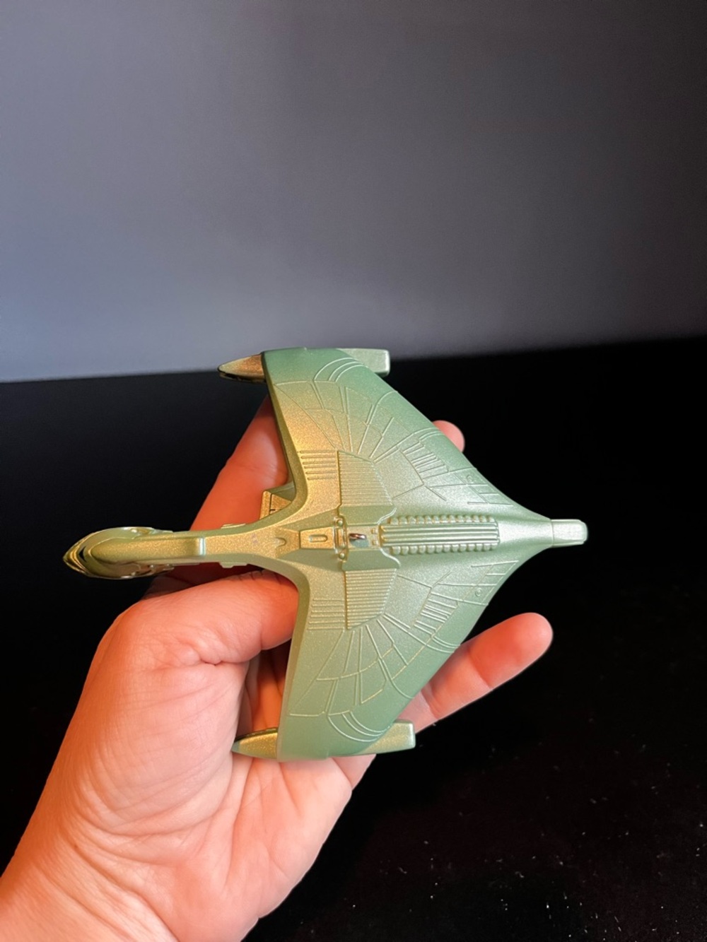 Hallmark star trek Green Metallic Starship Toy - Sleek Sci‑Fi Fighter